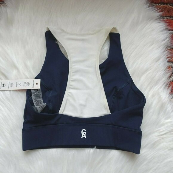 NWT Good American Core Power Sports Bra Bralette Top Active Athleisure Navy XS - Picture 7 of 12